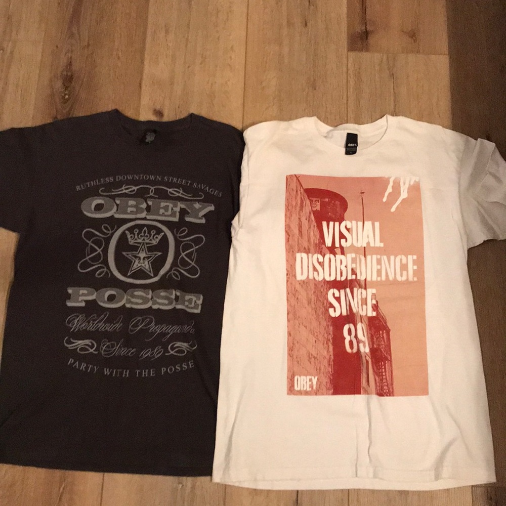 Two Obey Shirts